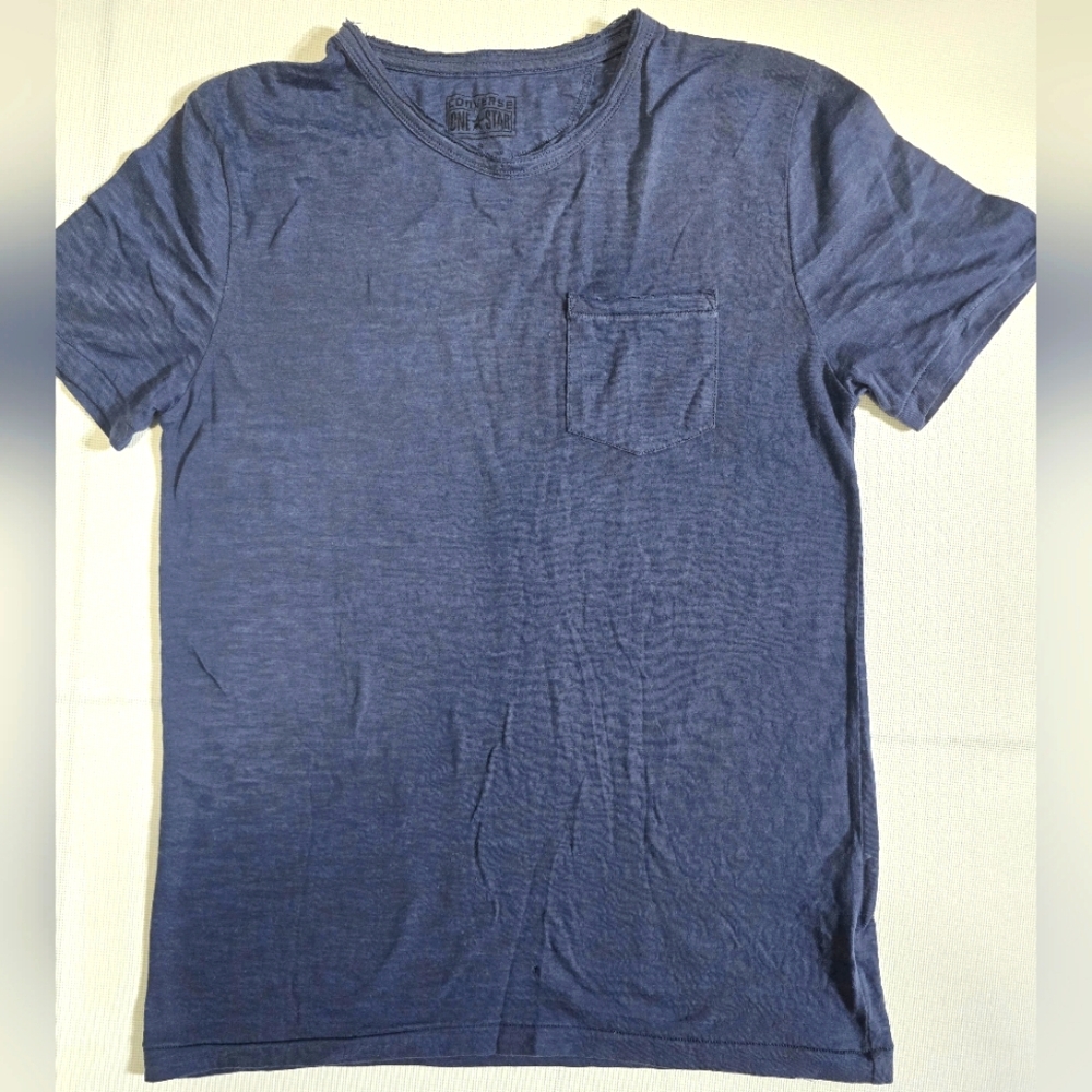 Converse Pocket Tee Blue Men's Short Sleeve T-shirt. Size S.